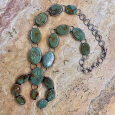 Winfield Trading Inc Royston Turquoise Squash Blossom Necklace & Earrings