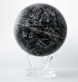 8.5" Globe Constellation Silver and Black