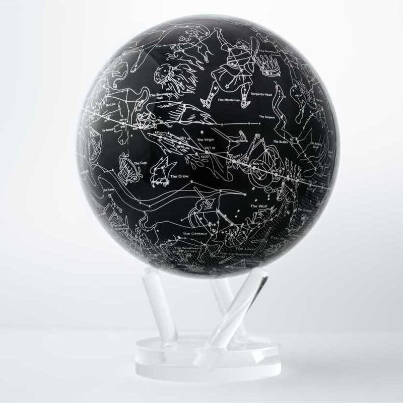 Silver Constellation in Black Globe 8.5"