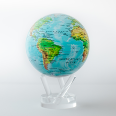4.5" Globe Relief Map Blue