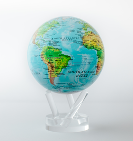 4.5" Globe Relief Map Blue