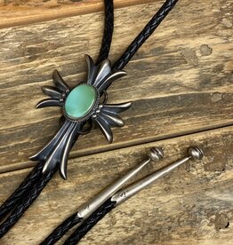 Sandcast Cross Royston Turquoise bolo