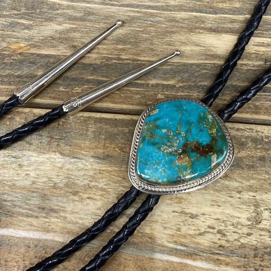 SILVER NUGGET Pilot Mountain Turquoise Bolo