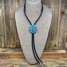 Cobbled Inlay Turquoise & Coral Bolo