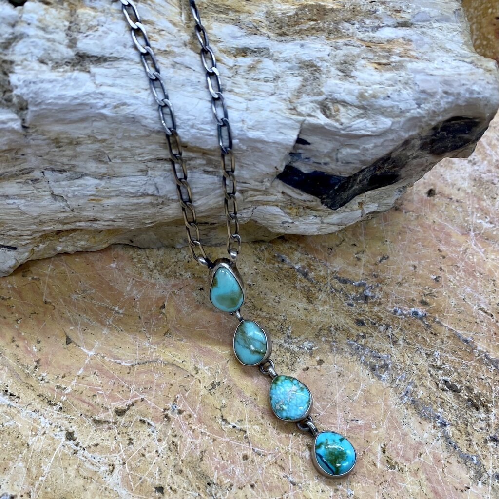 4 Stone Sonoran Turquoise Necklace
