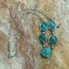 Rio Grande Wholesale 7 stone Turquoise Necklace & Earrings