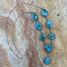 8 Stone Sonoran Turquoise Necklace & Earrings