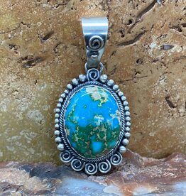 Sonoran Gold Turquoise Oval Pendant