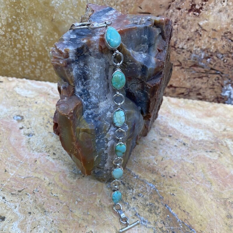 First American Traders Sonoran Turquoise Link Bracelet