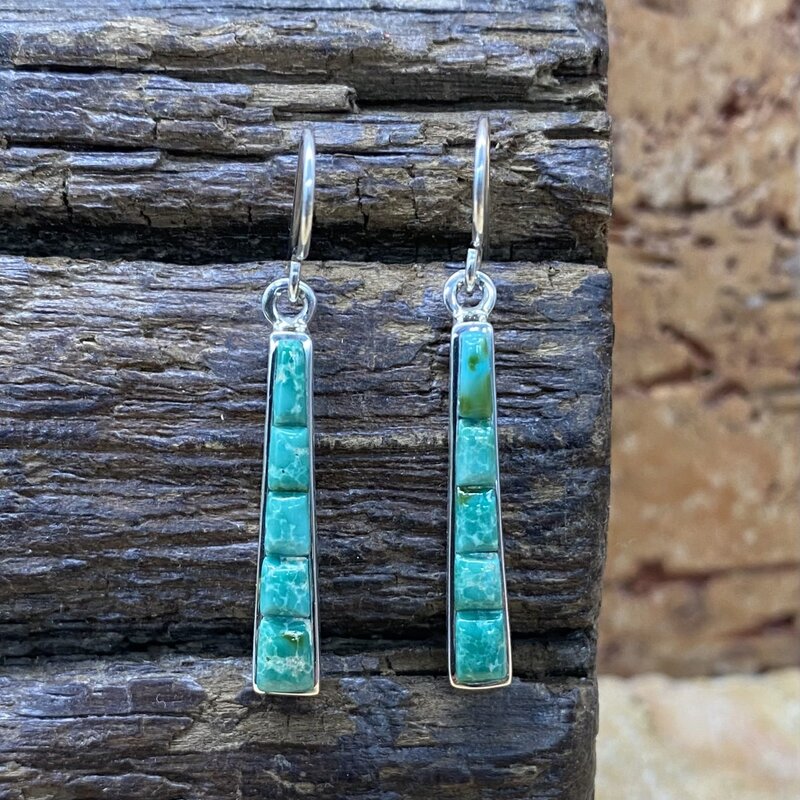 ANASAZI TRADERS Cobbled Turquoise Earrings