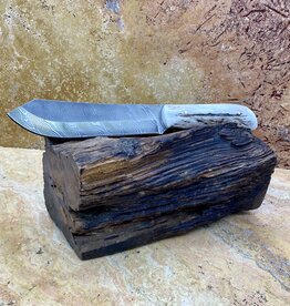 Happy Camper Damascus Knife w/ sheath