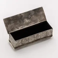 Medium Stamped Rose Pencil Box