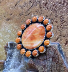 Federico 16 stone spiny oyster ring adj.