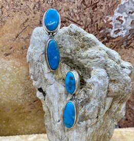 Federico 2 Stone Turquoise Post Earrings