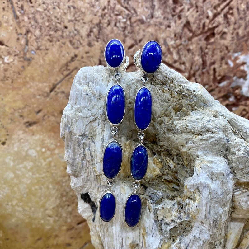 Federico 4 Stone Lapis Earrings