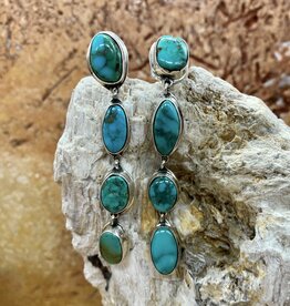 Federico 4 Stone Kingman Turquoise Earrings