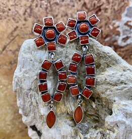 Federico Red Coral 16 piece Earrings