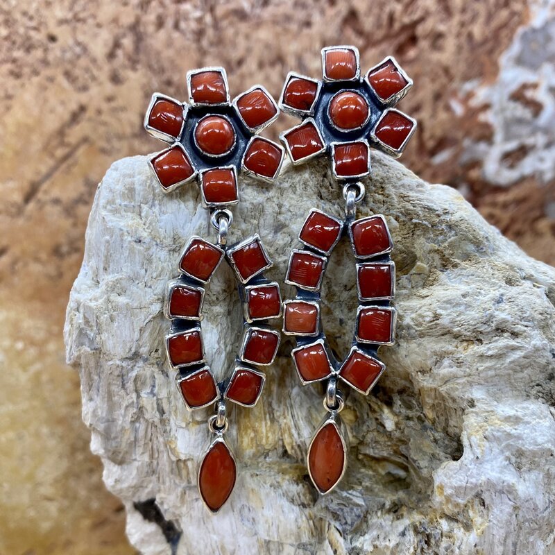 Federico Red Coral 16 piece Earrings