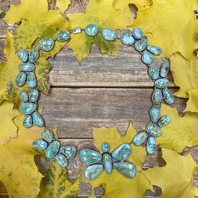 Federico Dragonfly Necklace (Old Man Mine) Turquoise