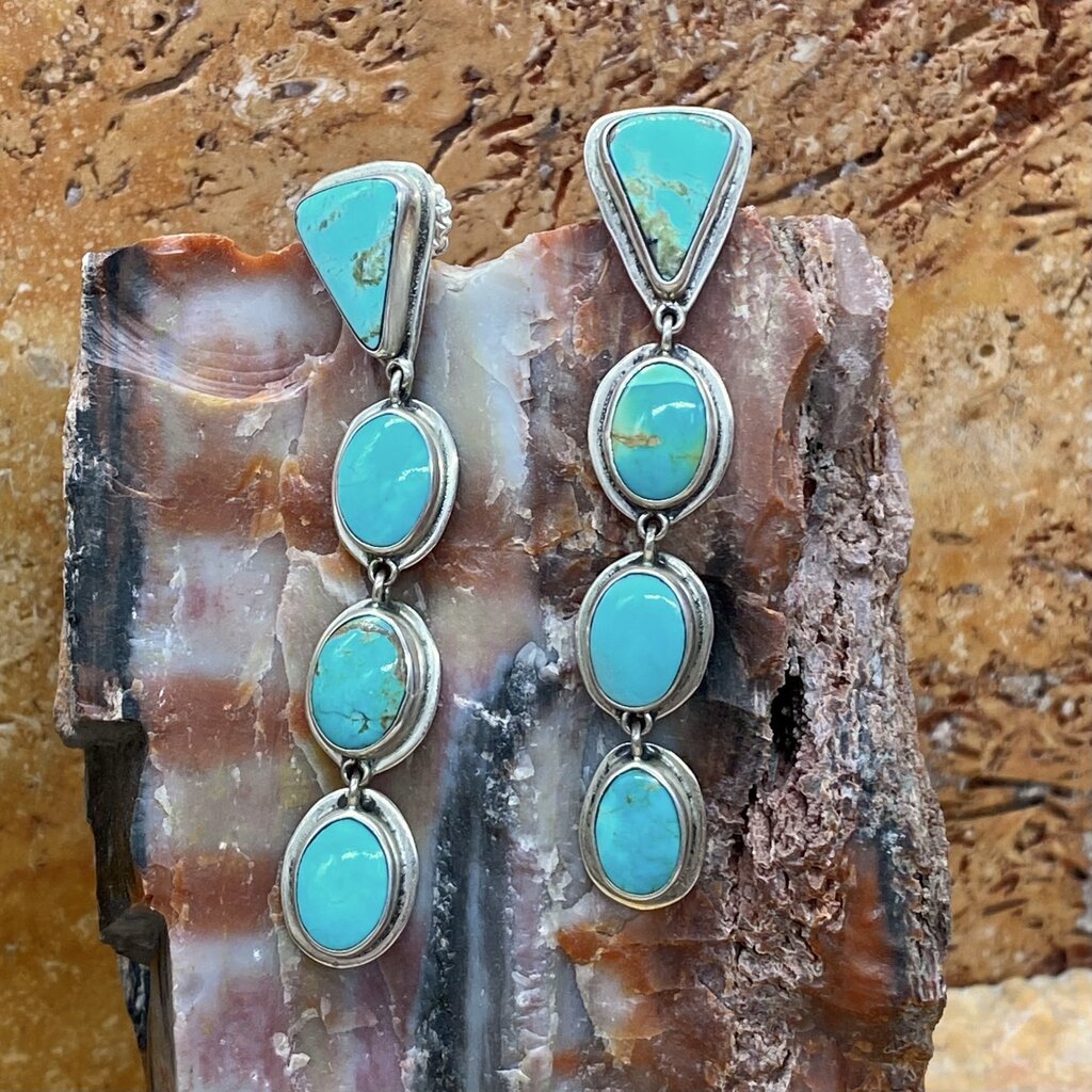 Federico Tyrone turquoise 4-stone post earrings
