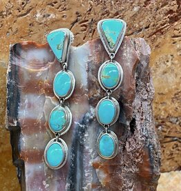 Federico Tyrone turquoise 4-stone post earrings