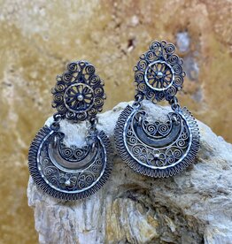 Federico Sterling silver filigree earrings