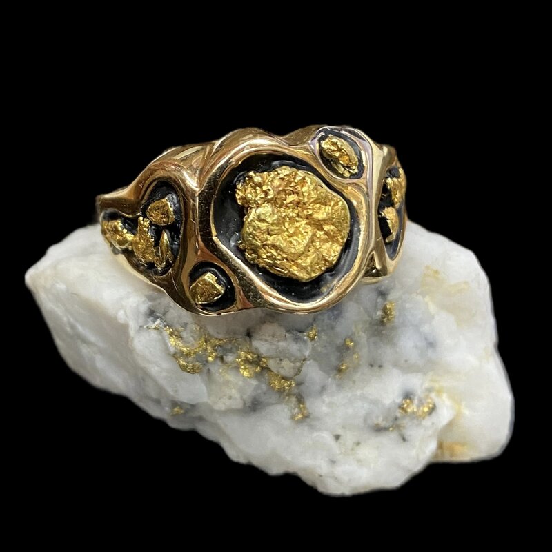 Gold Nugget Ring - RM654 - 11.5