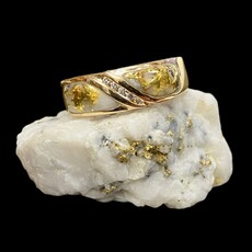 Oro-Cal Gold Quartz Ring RM610D10Q-(G4) -5/.02CT- 10.25