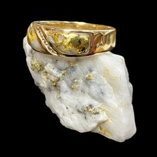 Oro-Cal Gold Quartz Ring RM610D10Q-(G4) -5/.02CT- 10.25