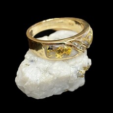 Oro-Cal Gold Quartz Ring RM610D10Q-(G4) -5/.02CT- 10.25
