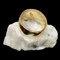 Gold Quartz Ring nuggets, diamonds 4.5 ct 6.75 RL8883D20Q