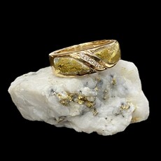 Oro-Cal Gold Quartz Ring RL610D10Q-(G4) - 5/.02CT - 6.5