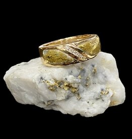 Oro-Cal Gold Quartz Ring RL610D10Q-(G4) - 5/.02CT - 6.5