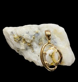Gold Quartz Pendant PN805QX-(G4)