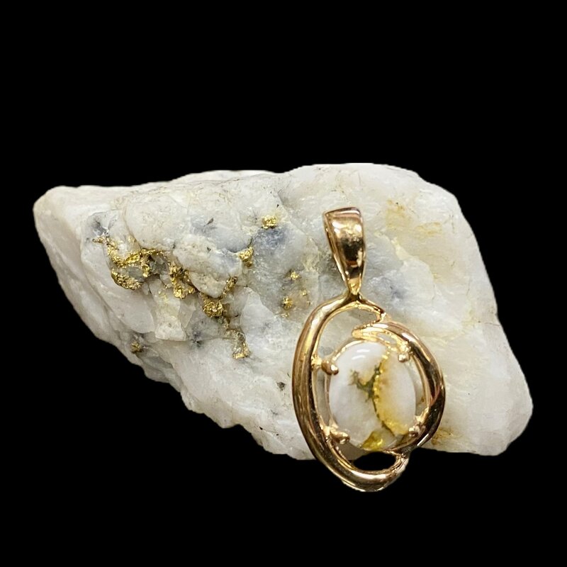 Gold Quartz Pendant PN805QX-(G4)