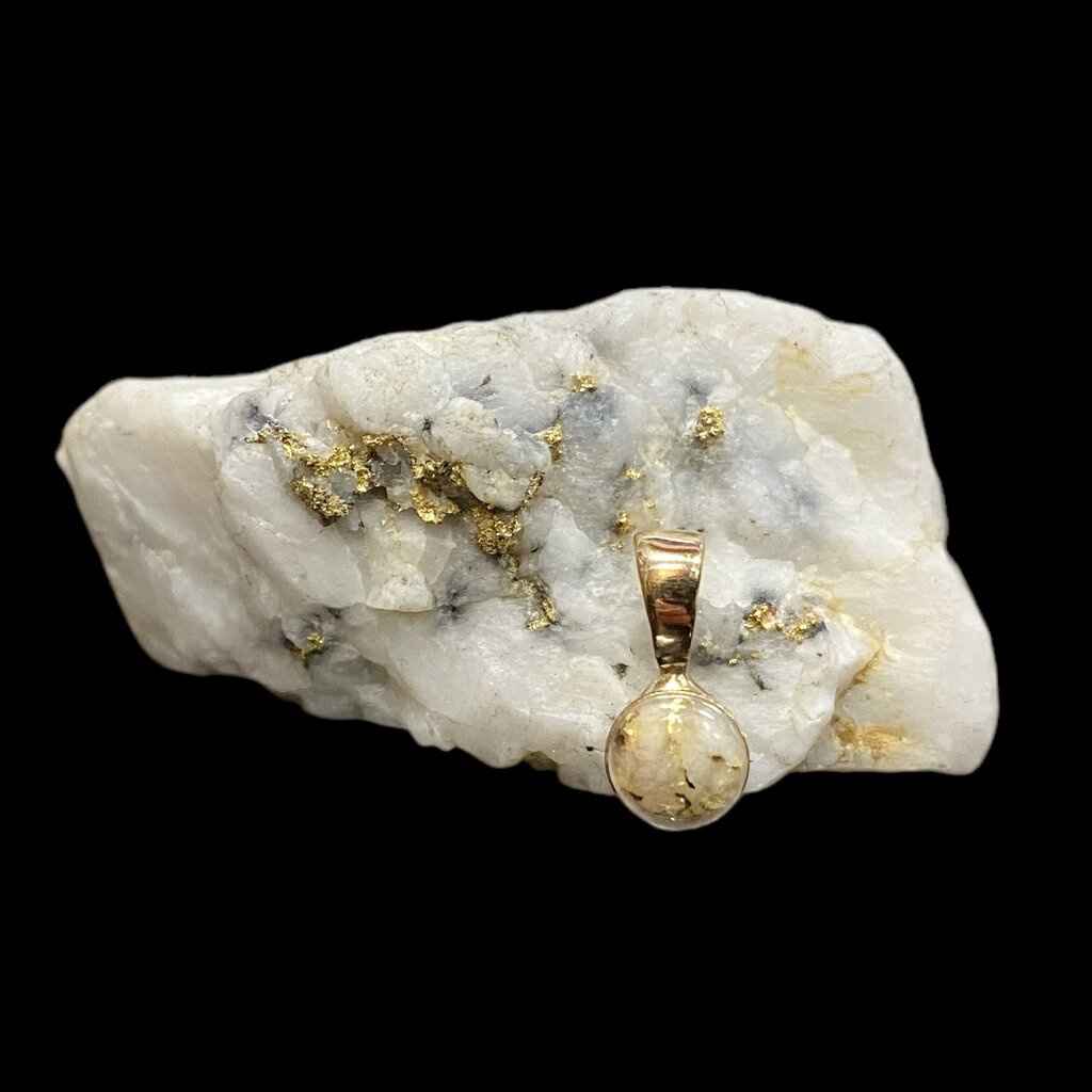 Gold Quartz Pendant PBZ5MMQX (G4)
