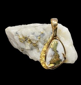 Oro-Cal Gold Quartz Pendant PSC125QX-(G4)