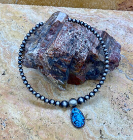 14" Navajo pearl & turquoise choker