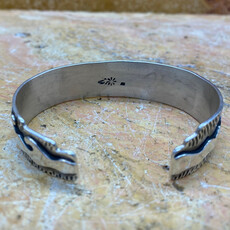 Sterling Silver Cast Cuff- 6.75" Eugene Mitchell