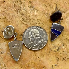 Onyx & lapis inlay post earrings