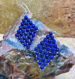 30 stone lapis earrings