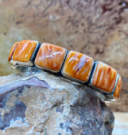 Federico 8 Stone Spiny Oyster Bracelet 6.25"