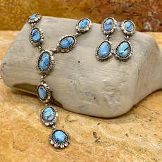Golden hills turquoise necklace & earrings