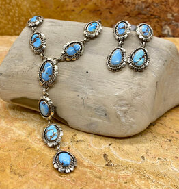 Golden hills turquoise necklace & earrings