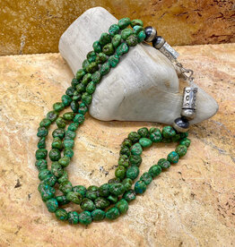 20" 3 Strand Sonoran Turquoise Nugget Necklace