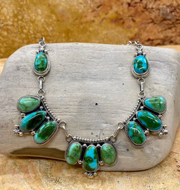 18" 11-stone Sonoran Turquoise Necklace