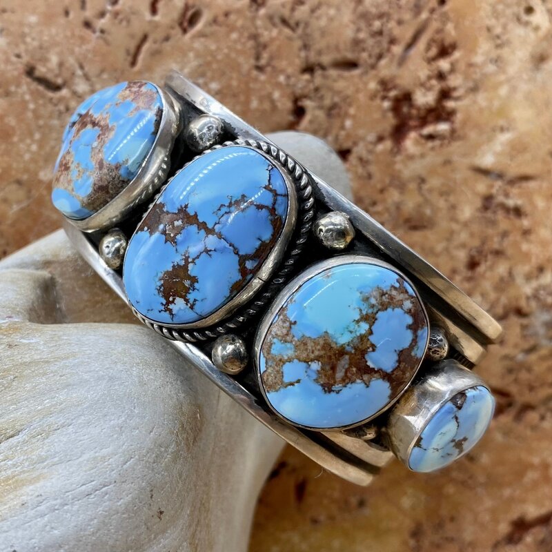 5 stone Golden Hills cuff - 6.25"