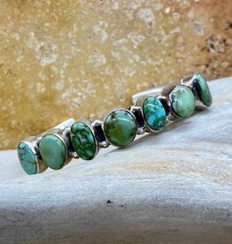 7 Stone Turquoise Cuff-6.75"