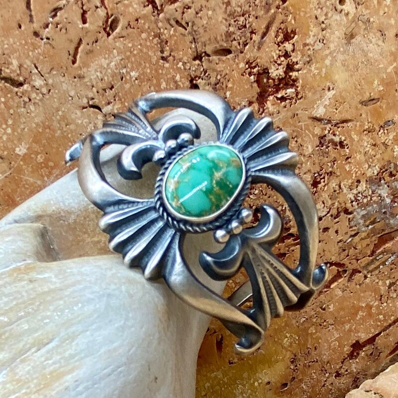Sandcast Sonoran Turquoise Cuff - 6"