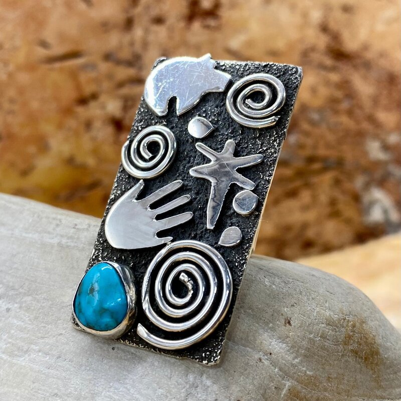 Silver & turquoise ring - Alex Sanchez 7